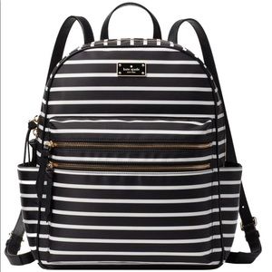 Kate Spade Bradley Stripe Black & White Backpack
